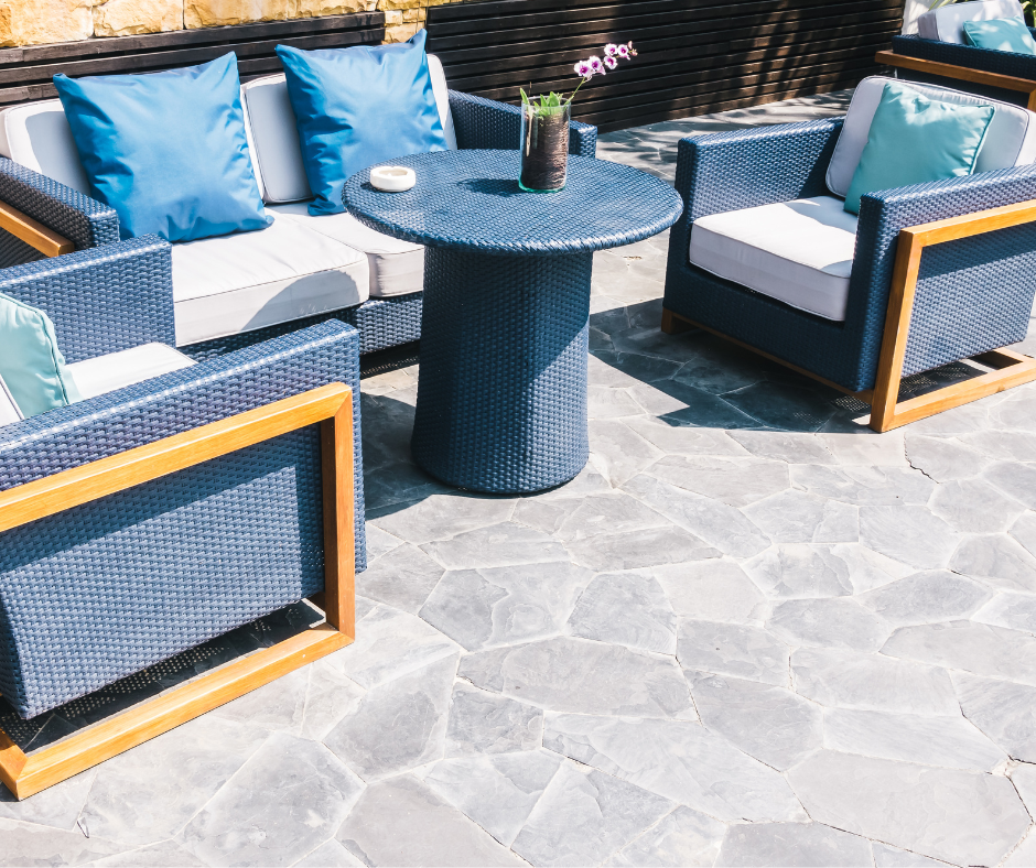 comfortable patio on a home