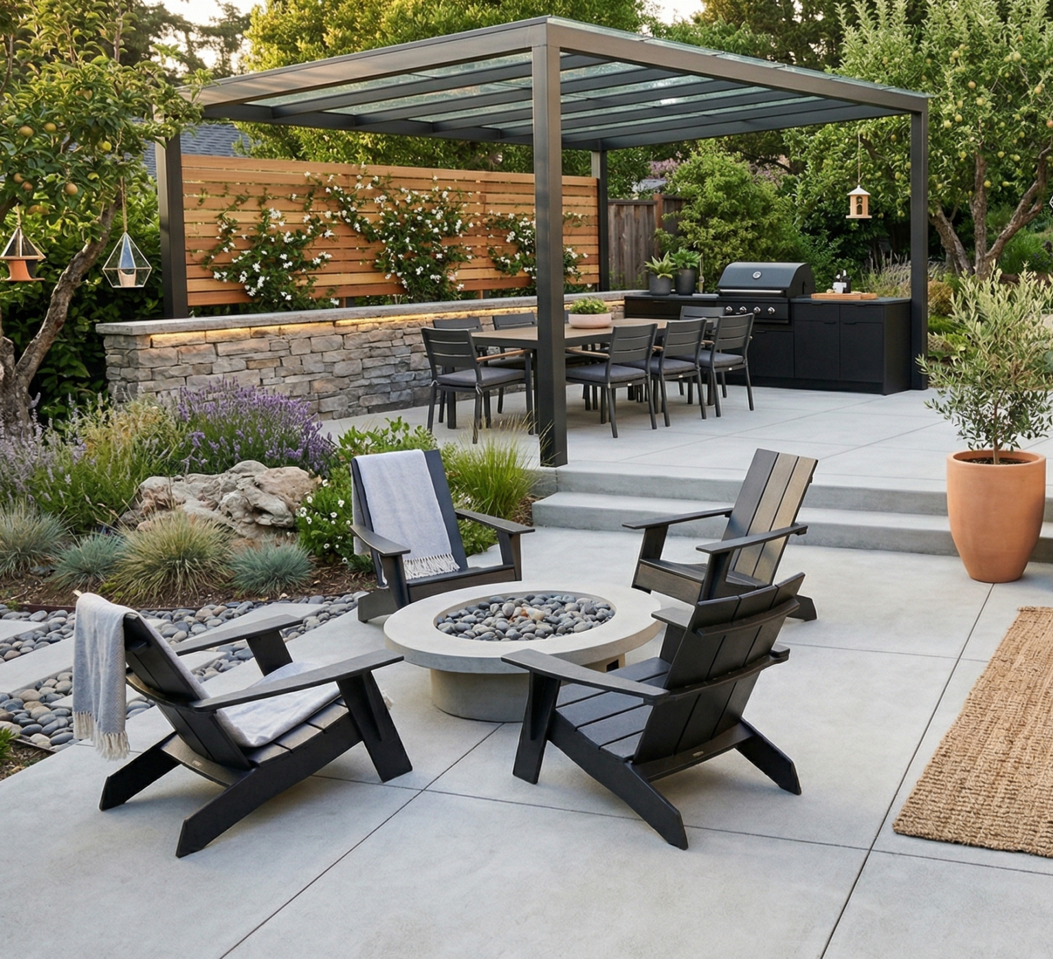 home concrete patio built by professionals with years of experience.