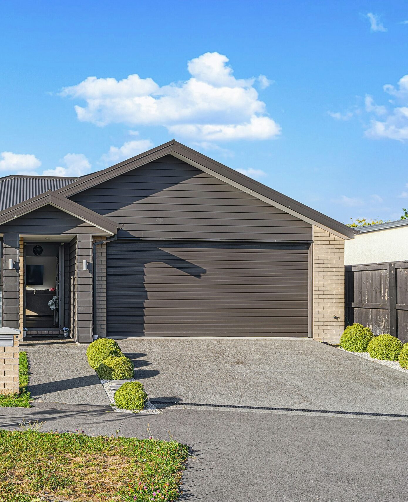 concrete garage entrance
