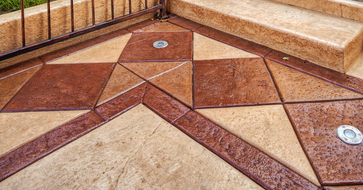 stamped concrete on a home decor