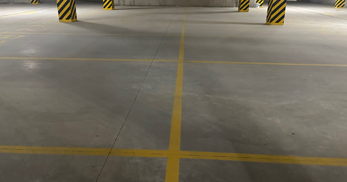 concrete parking lot for commercial properties