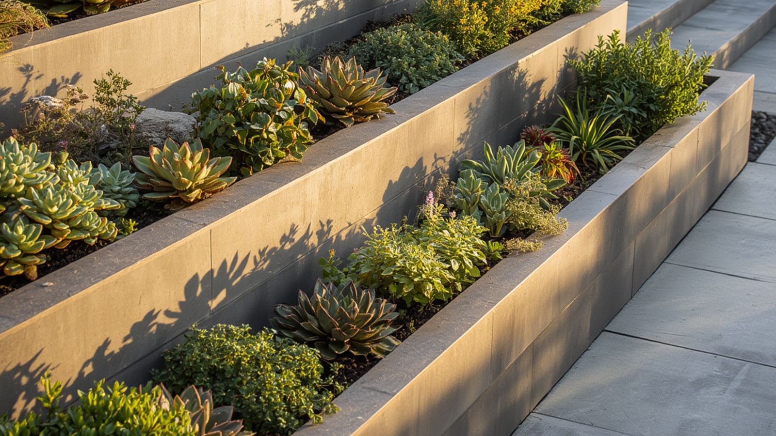 Garden retaining wall built by experts with many years of experience