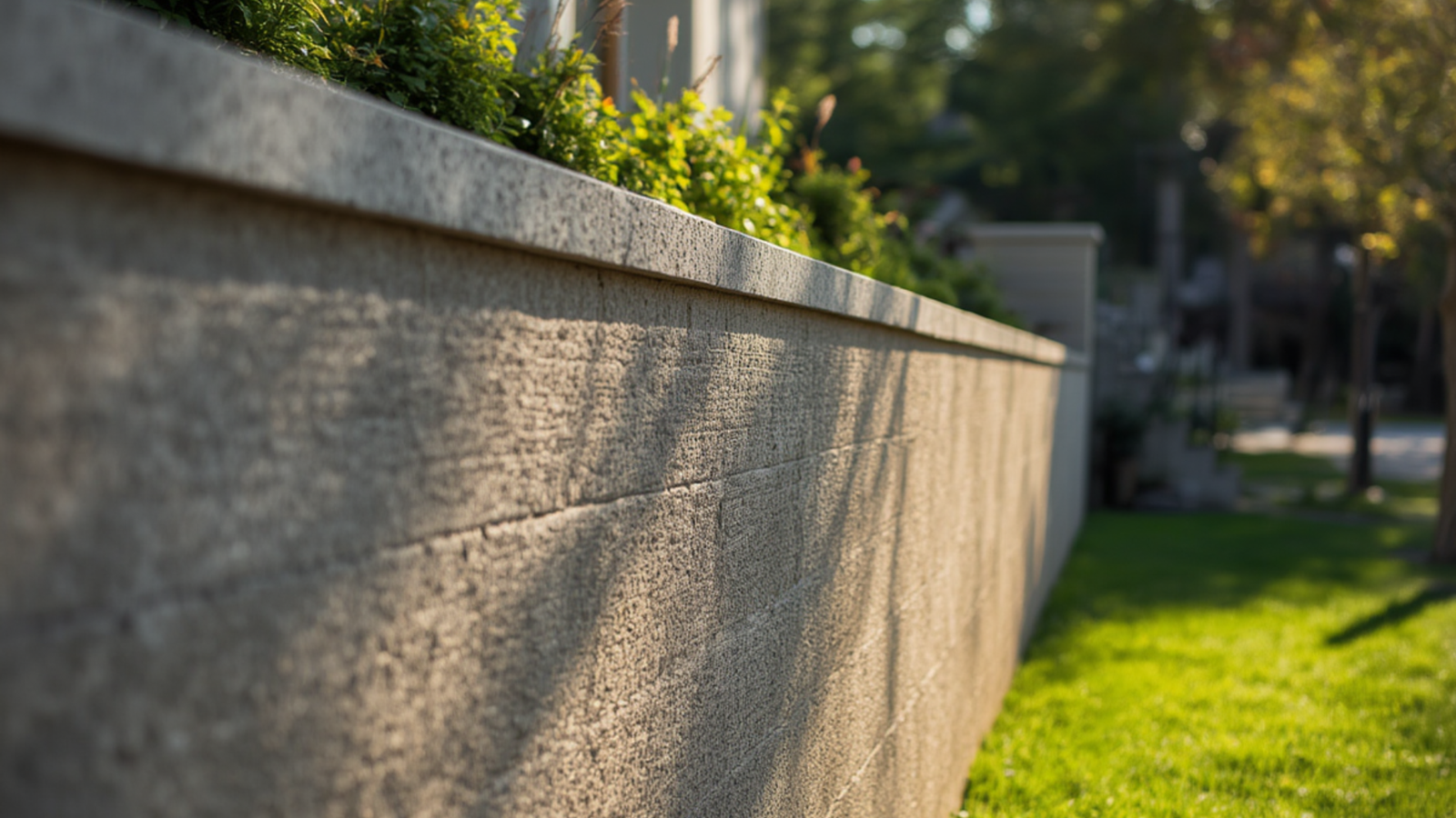 Retaining wall built by professionals