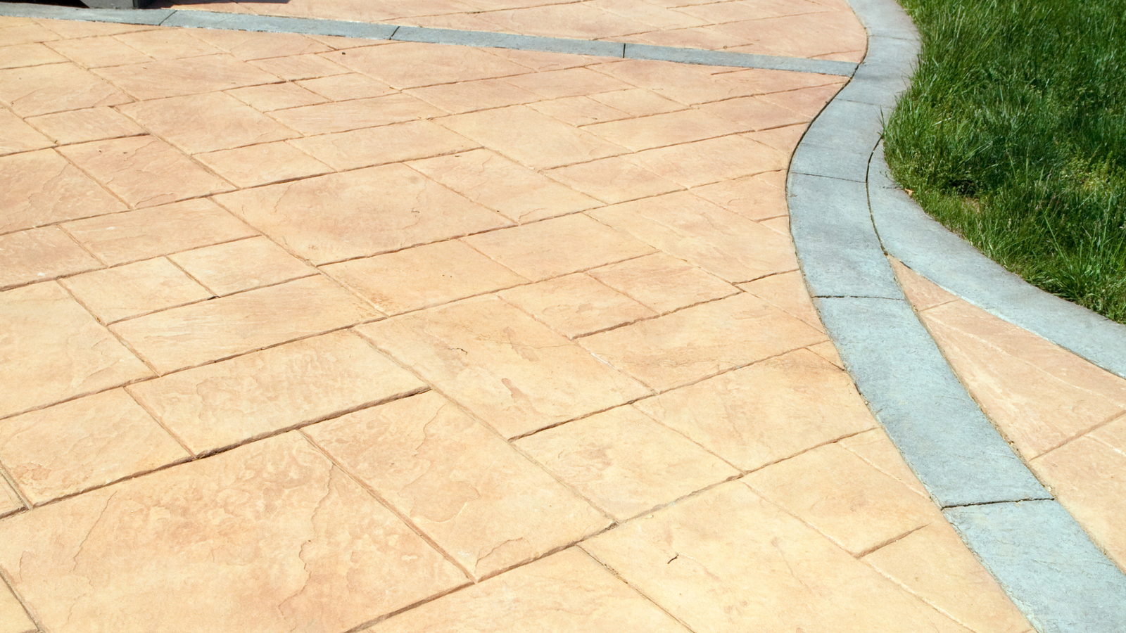 Stamped concrete decoration
