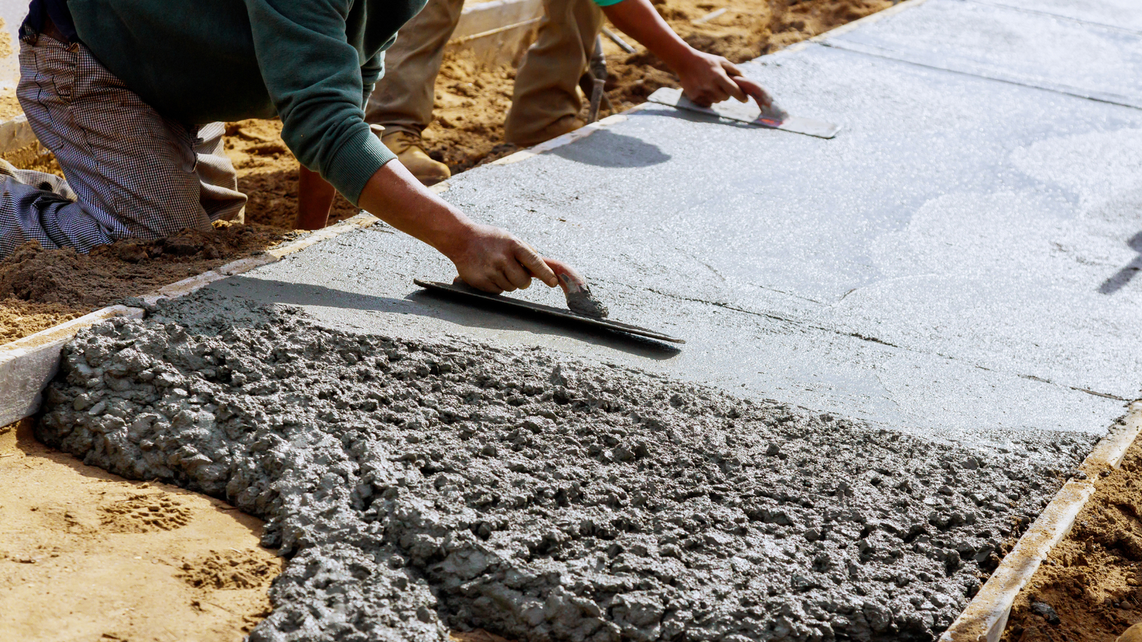 Commercial concrete work being done in huntington